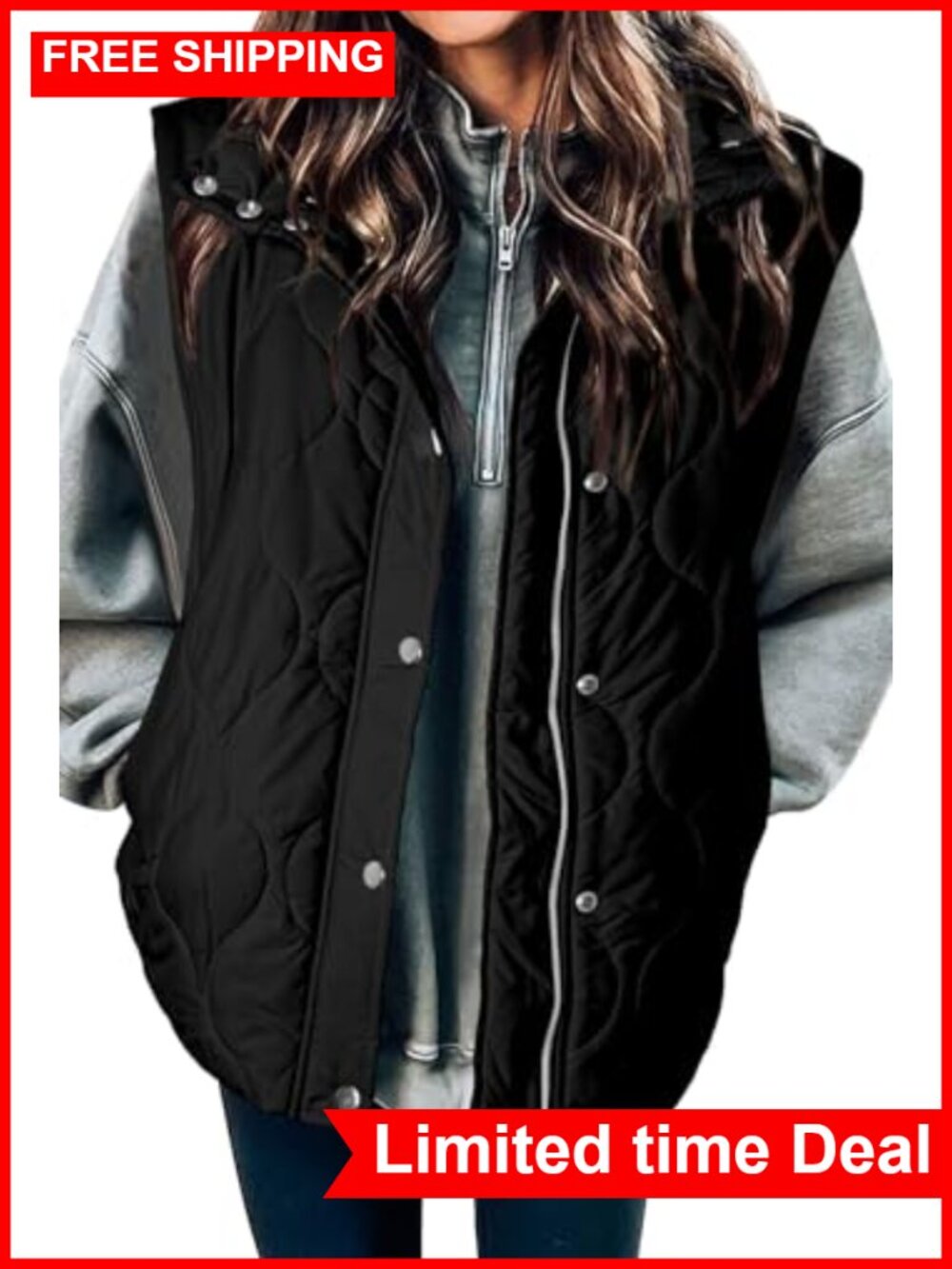 Lightweight Quilted Cropped Puffer Vest Sleeveless Zip Jacket